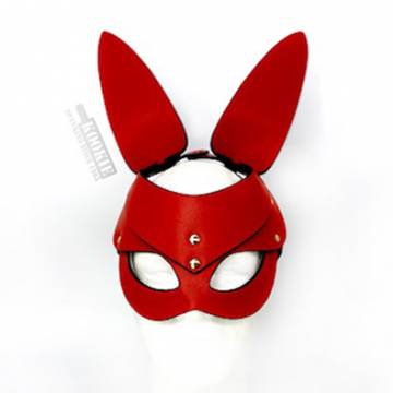 Vegan Leather Bunny Mask