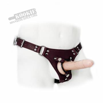 Burgundy Low Rider Dildo Harness