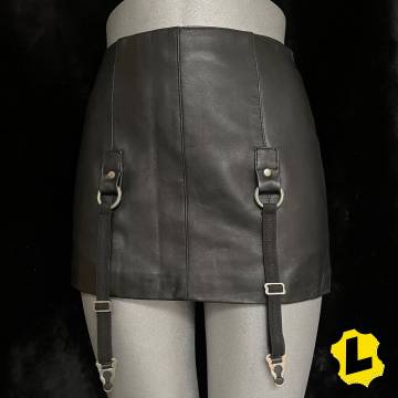 Leather Skirt with Side Zipper