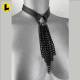 Leather And Chain Waterfall Collar
