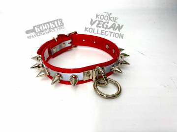 Vegan Leather Reflective Bio Thane Spike Collar