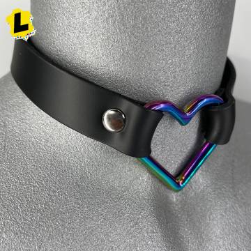 Rainbow Heart Collars