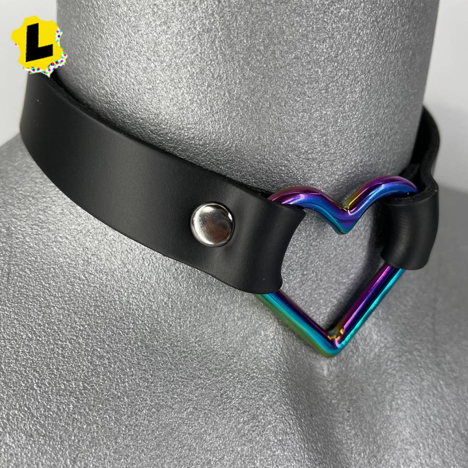 Rainbow Heart Collars