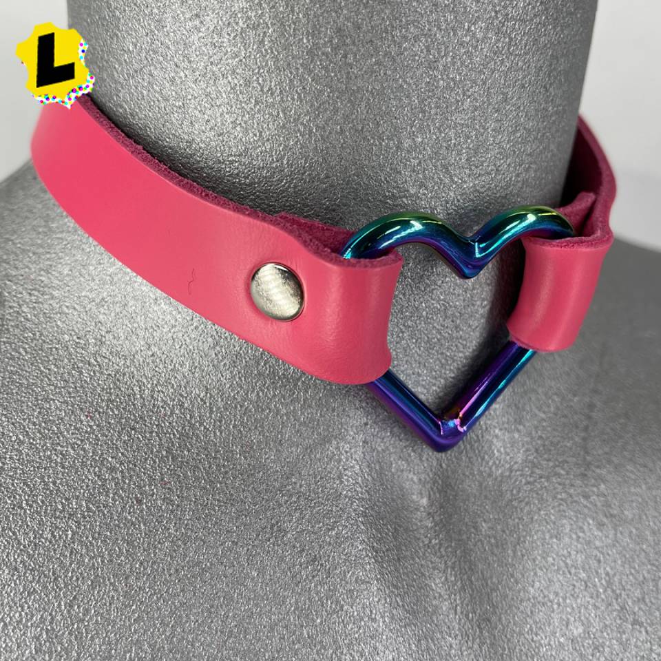 Rainbow Heart Collars