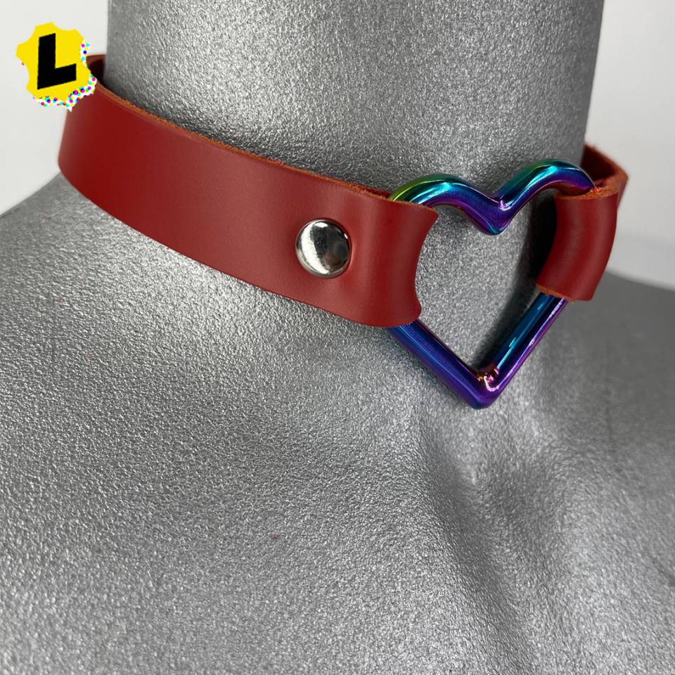 Rainbow Heart Collars