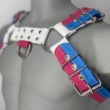 Trans Garment Leather Bulldog Harness