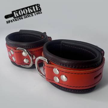 Petite 2-Tone Locking Ankle Cuffs [D-Ring]