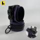 Black Fleece 2-Tone Locking Wrist + Ankles Cuffs [O-Ring]
