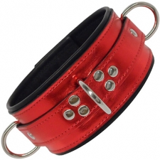 Soft Garment Leather Bondage Collar - D Rings Soft Garment Leather Bondage Collar - D Rings