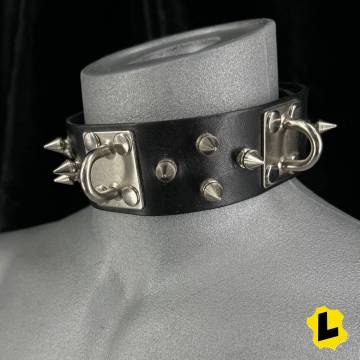 Small Spike And Hasp Buckle Collar