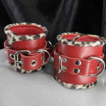 Leopard Trim Wrist + Ankle Restraints