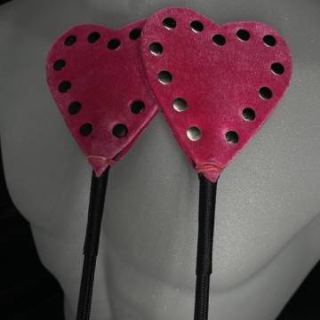 Velvet Heart Shaped Riding Crop
