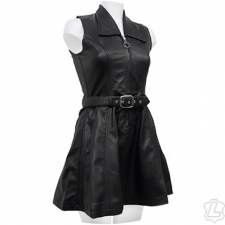 Black Leather Flirty Dress Black Leather Flirty Dress