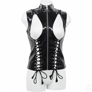 Black PVC Exposure Top