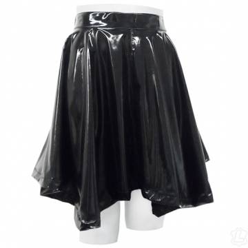 Shiny PVC Flair Skirt