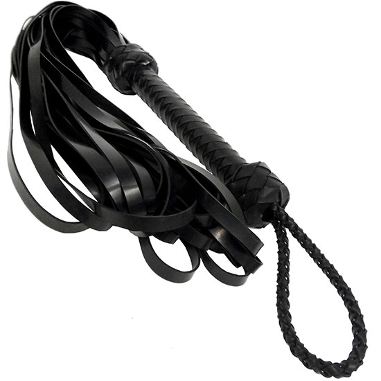 Black Or Red Latex Flogger