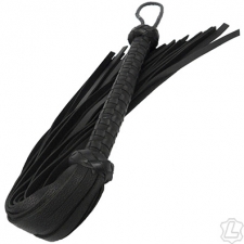 Black Leather Braided Handle Flogger Black Leather Braided Handle Flogger